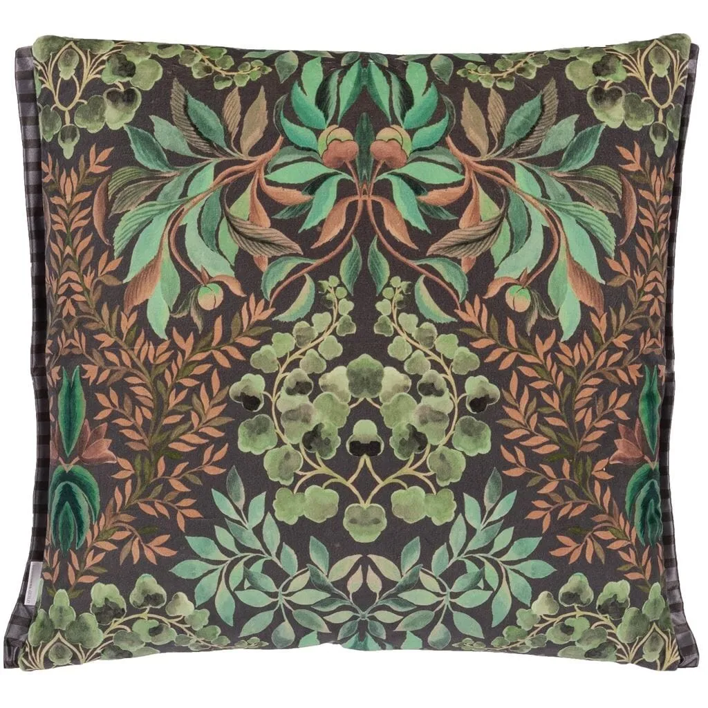 Ikebana Damask Graphite Decorative Pillow by Designers Guild