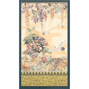 Imperial Collection 14 - Garden Colorstory Cranes Garden Metallic Panel