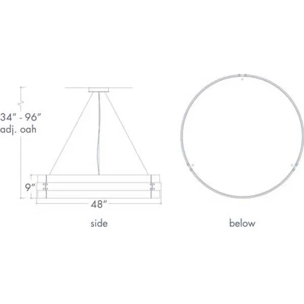 Invicta 16354-48-SM Indoor/Outdoor Stem Mount Pendant By Ultralights Lighting