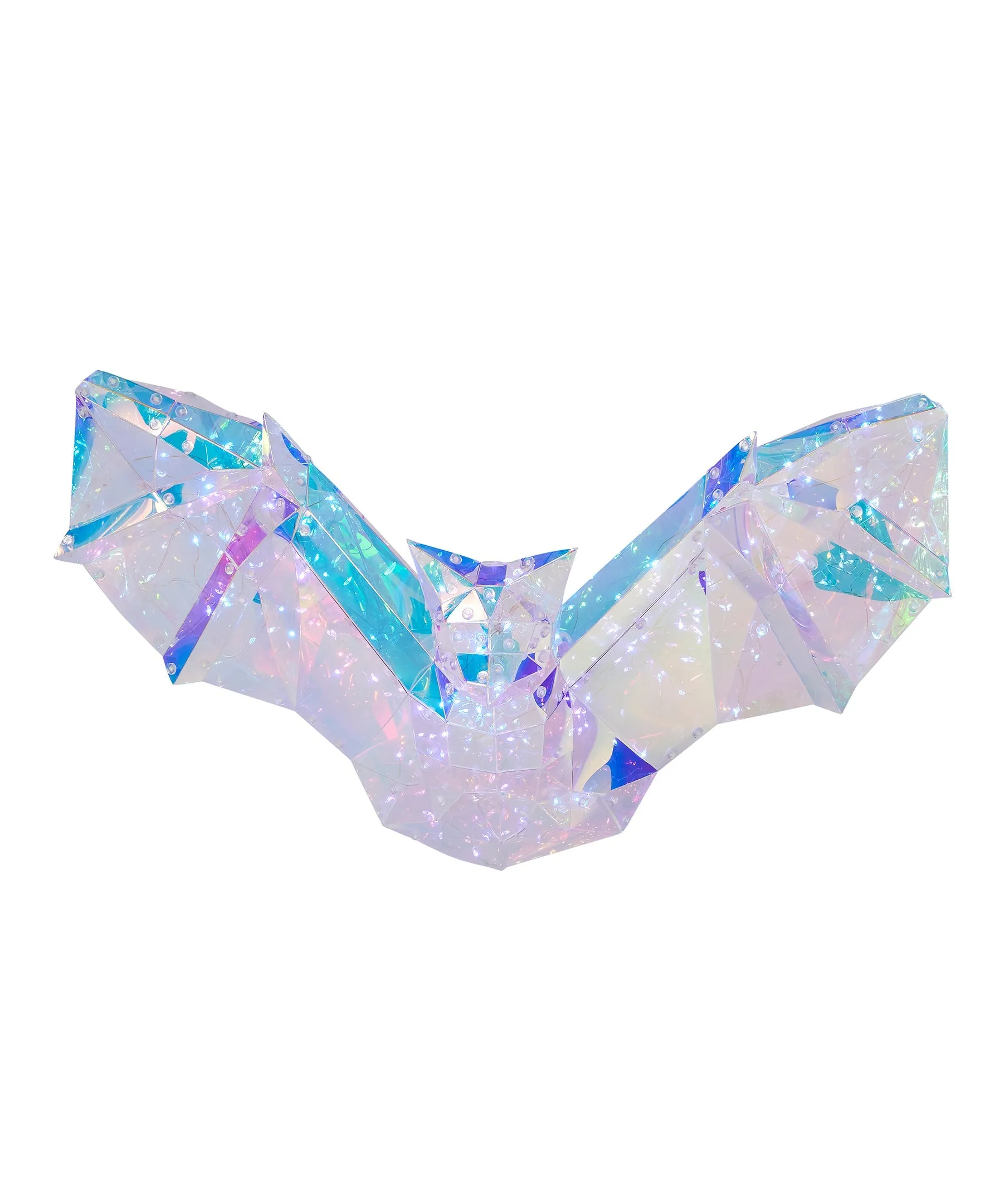 Iridescent Halloween Phantom Bat 20", LED lights