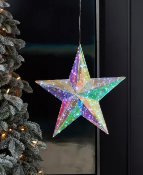 Iridescent Traditional Star 14", LED lights