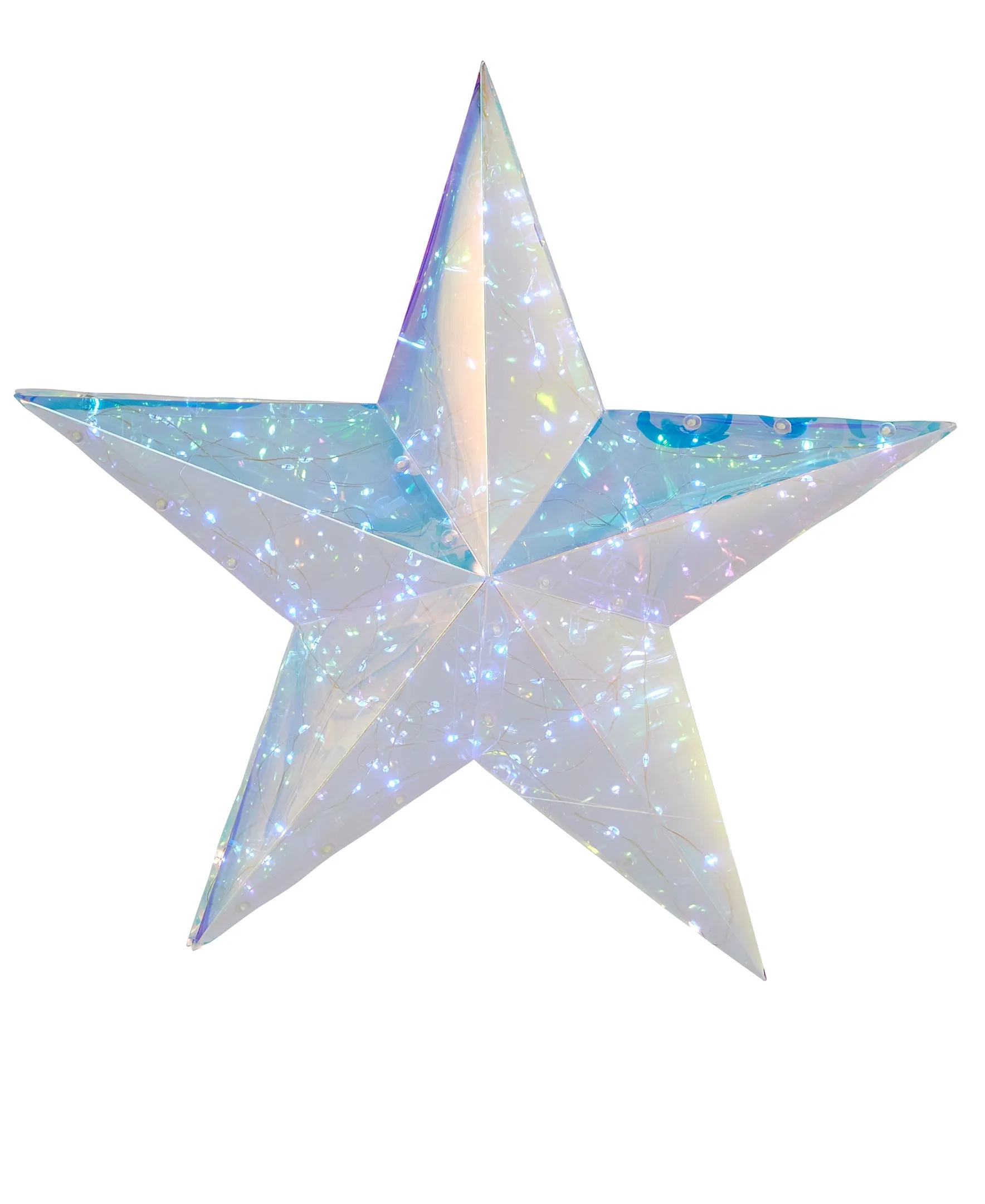 Iridescent Traditional Star 14", LED lights