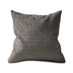 Iron Greek Key Velvet Throw Pillow Cover 22x22