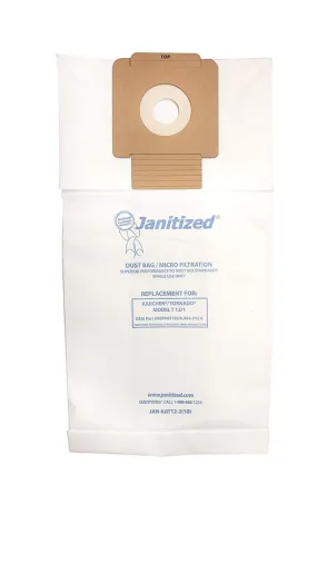 Janitized JAN-KAT12-2 - CASE of 10 Packs  Commercial Vacuum Paper Bag for Karcher/Tornado Model T12/1 Vacuum Cleaner