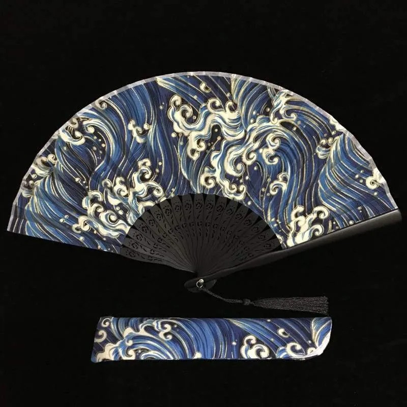 Japanese Folding Fan 【Japanese Ocean】