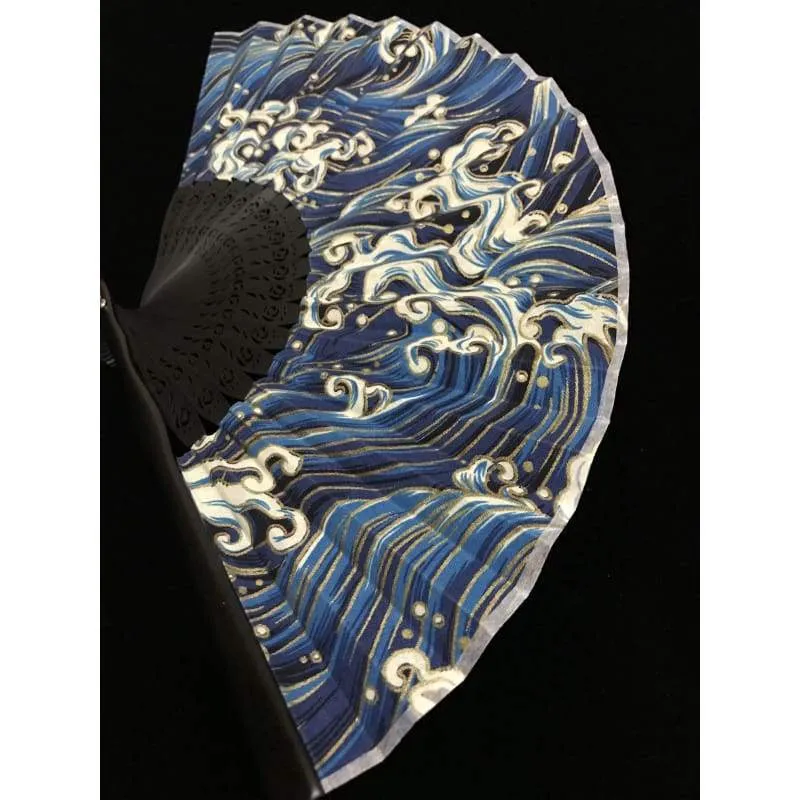 Japanese Folding Fan 【Japanese Ocean】