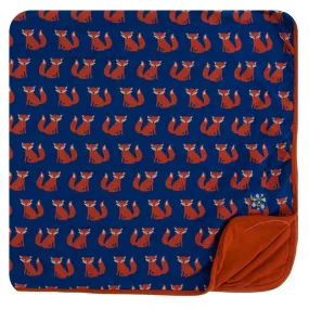 Kickee Pants Print Toddler Blanket - Navy Fox