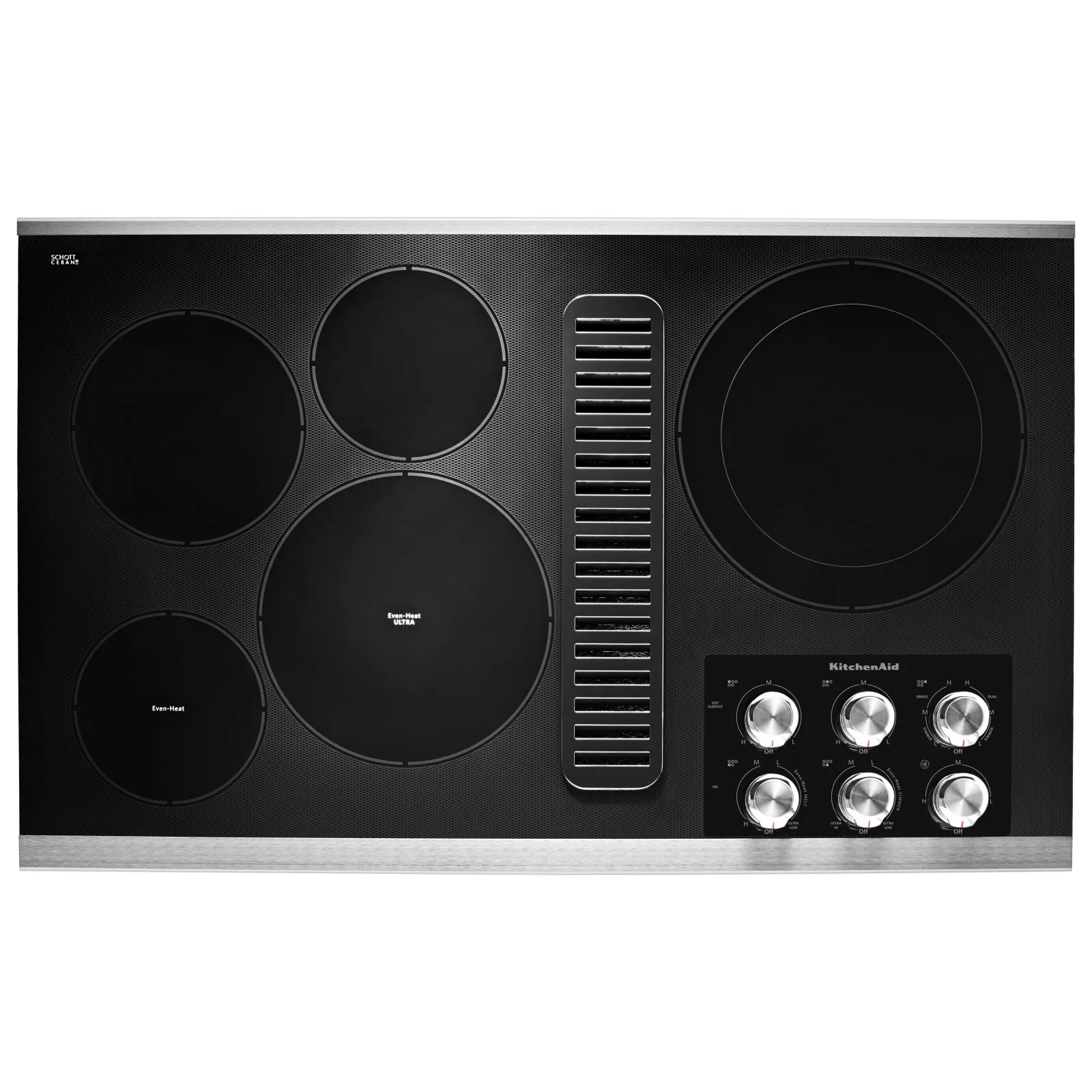 KitchenAid 36 Inch Electric Downdraft Cooktop with 5 Elements