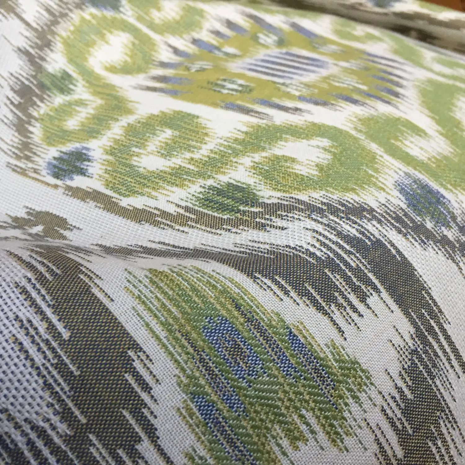 Kravet 31393.313 Ikat Kilim Southwest Medallion Lime Green Gray Pillow Cushion Cover