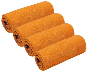 Kuber Industries 100% Cotton 4 Pieces Full Size Bath Towel 30"x60" (Yellow)-CTKTC29892