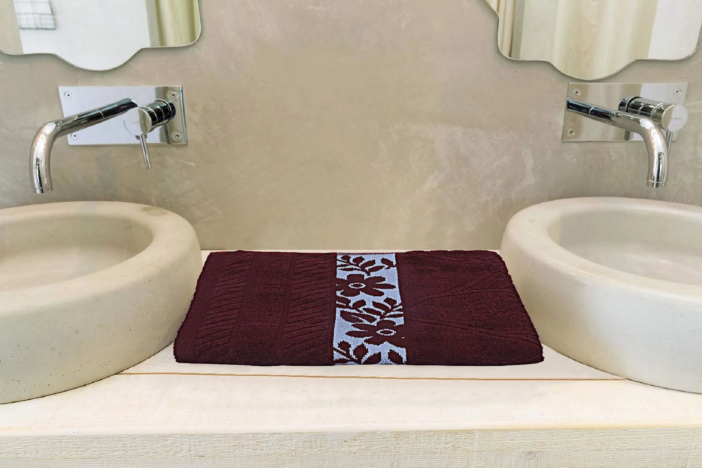 Kuber Industries 100% Cotton Bath Towel 27" x54” (Maroon) -CTKTC8910