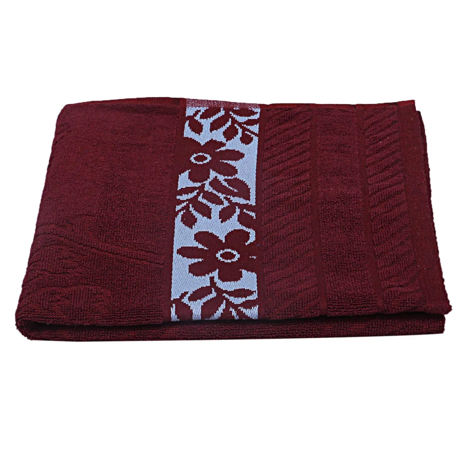 Kuber Industries 100% Cotton Bath Towel 27" x54” (Maroon) -CTKTC8910