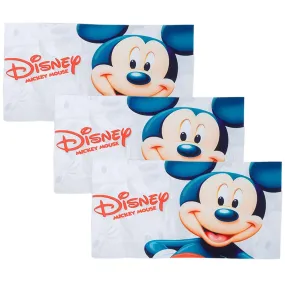 Kuber Industries Disney Mickey Mouse Microfiber Soft Kids Bath Towel-Pack of 3 (White)