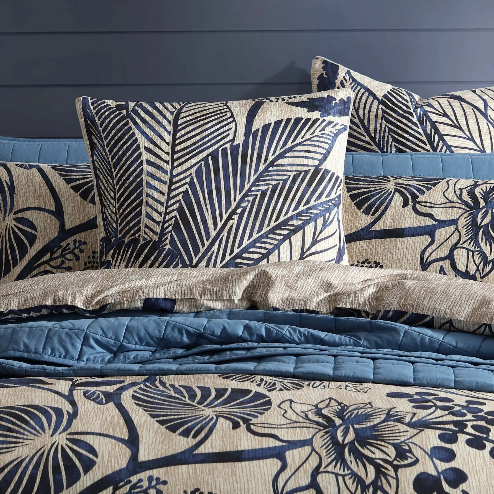 Kuranda Blue European Pillowcase by Logan and Mason