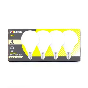 LED Golf 6W E14 Bulb 4PK