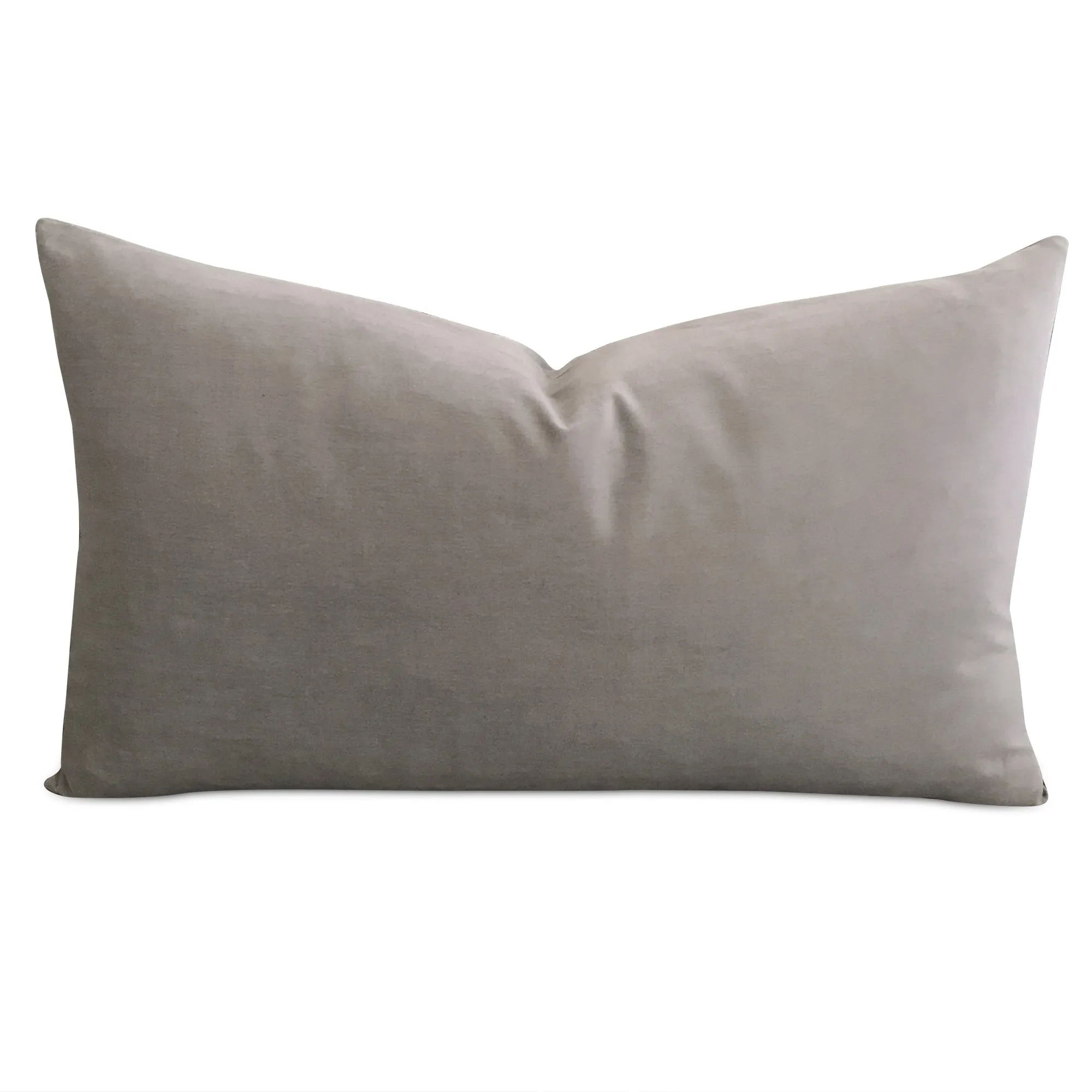 Light Gray Velvet Decorative Pillow