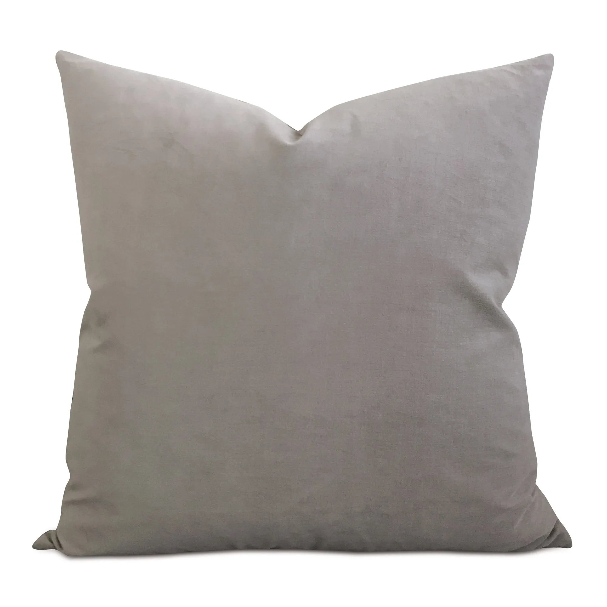 Light Gray Velvet Decorative Pillow