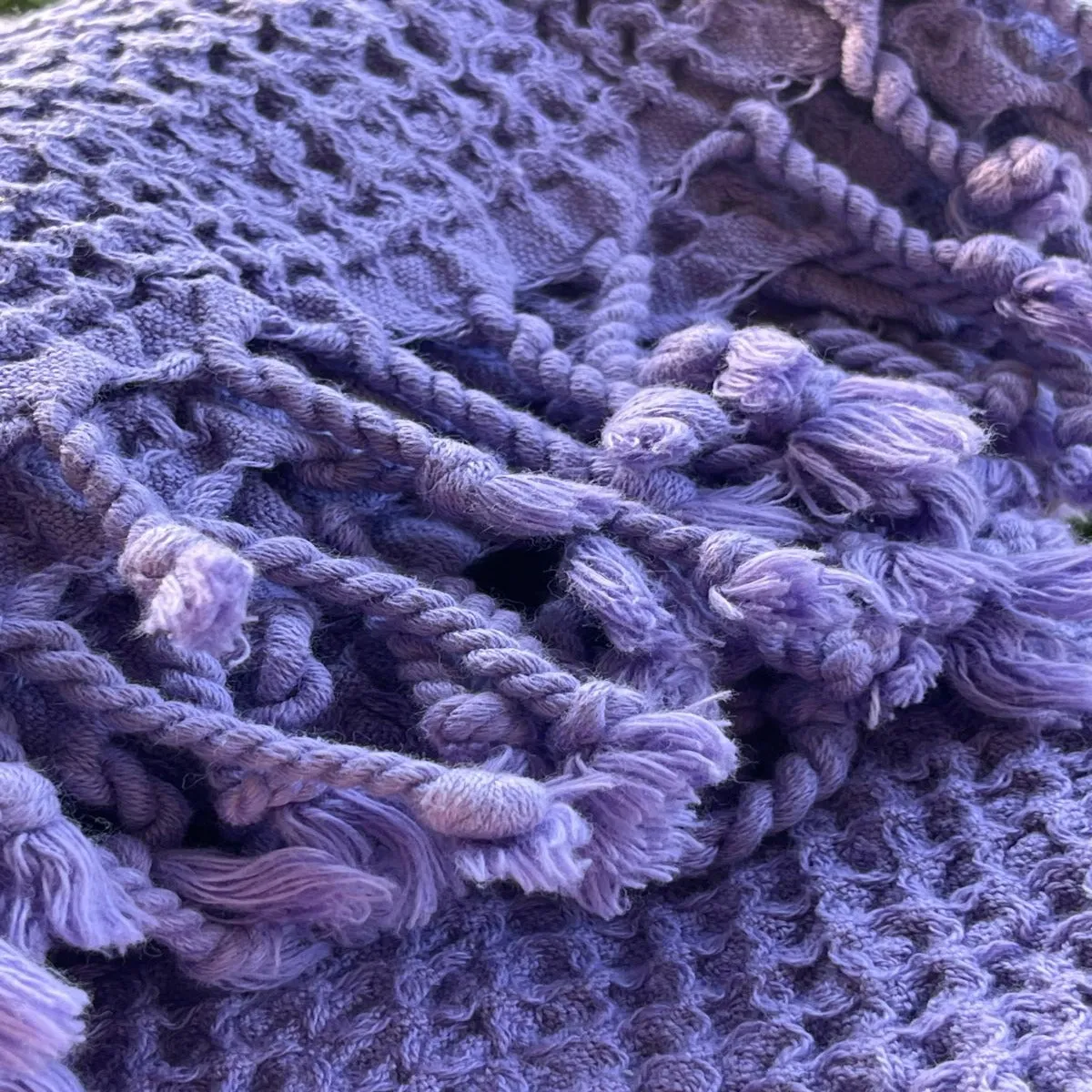 Lilac Waffle  Weave Turkish Towel