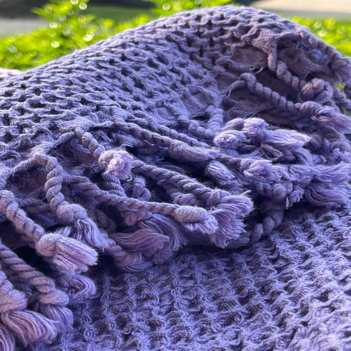 Lilac Waffle  Weave Turkish Towel