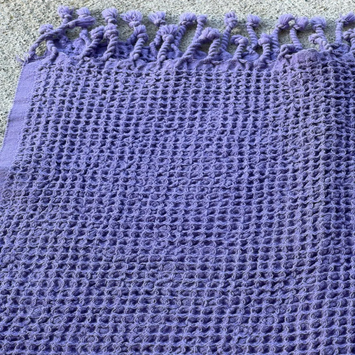 Lilac Waffle  Weave Turkish Towel