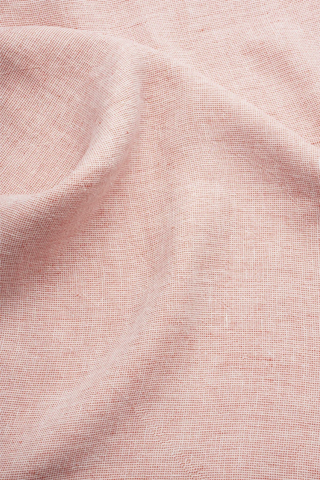 Linen Bedding Small Check in Shell Rose Color