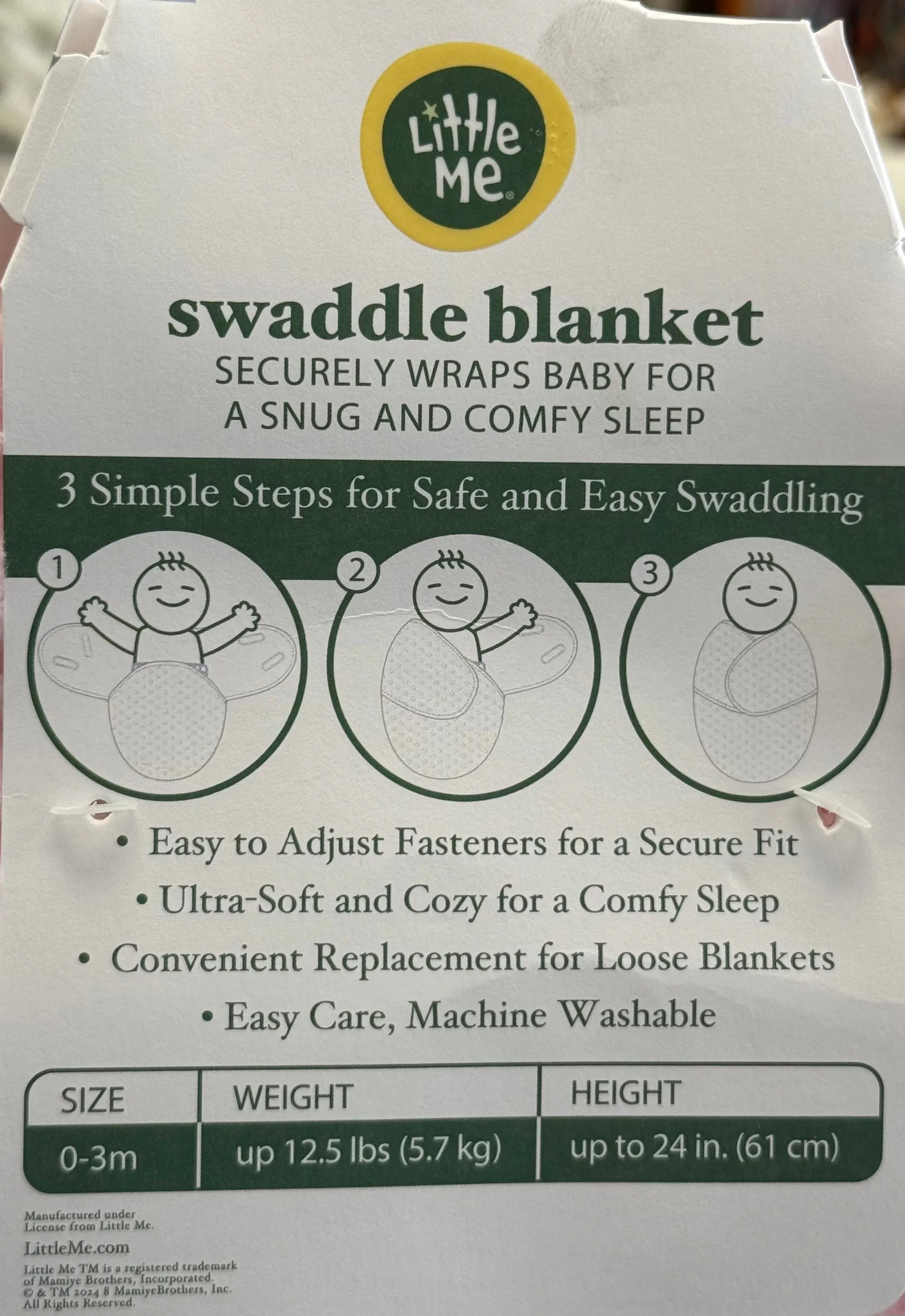 Little Me Thank Heaven for Little Boys Swaddle Blanket