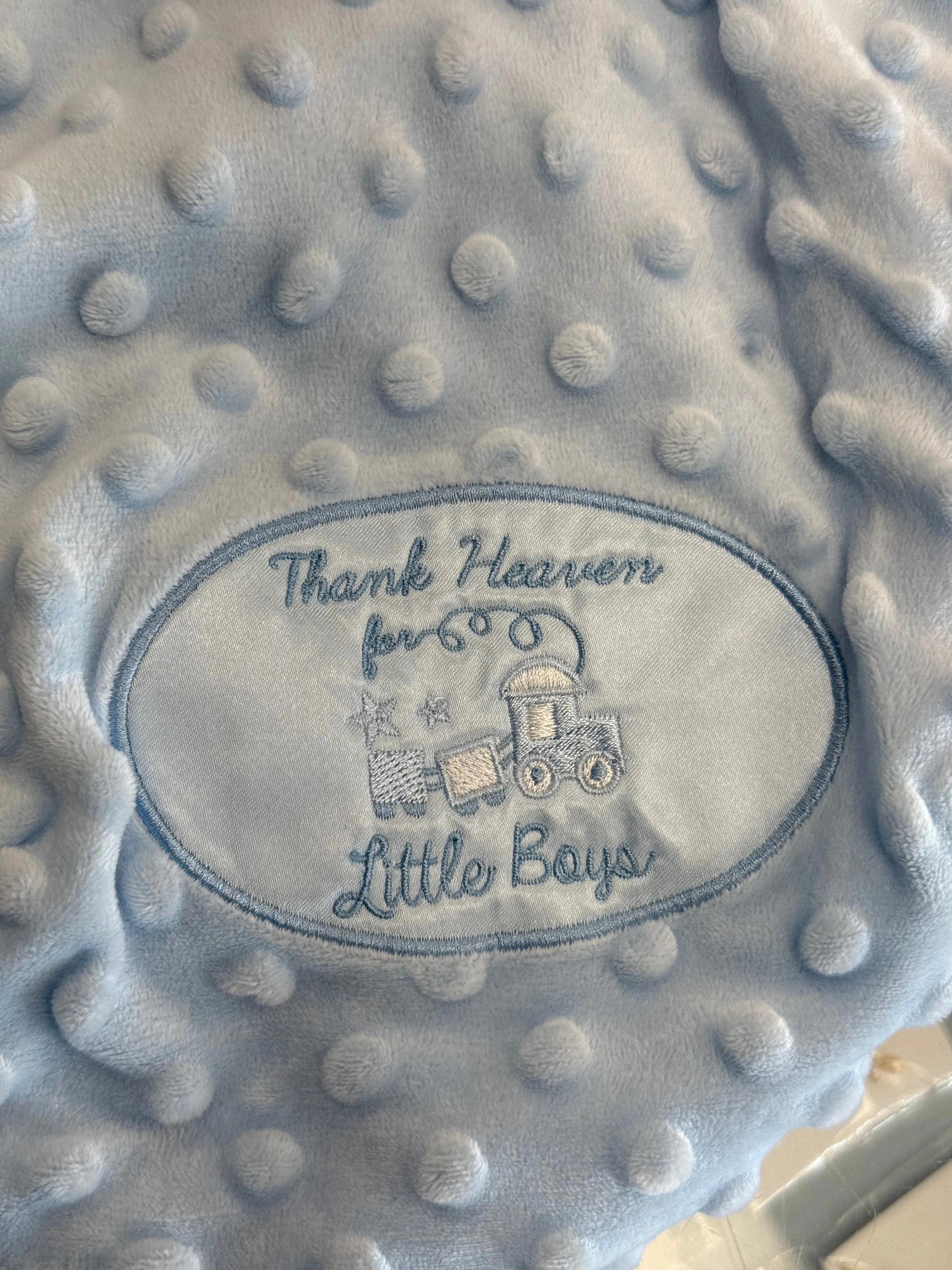 Little Me Thank Heaven for Little Boys Swaddle Blanket