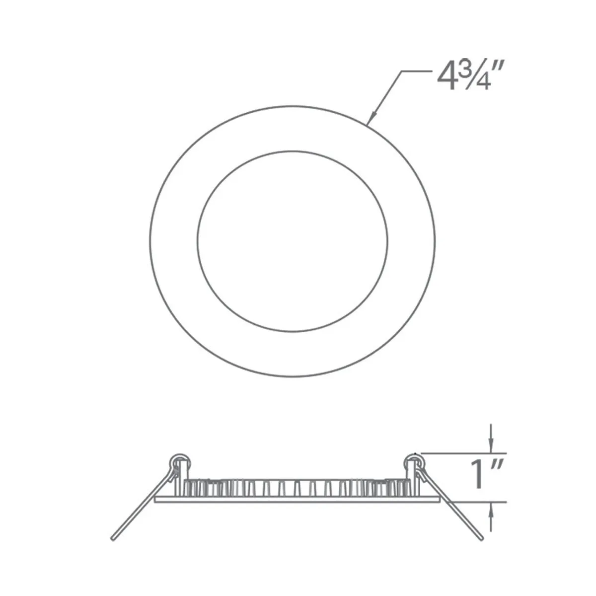 Lotos Wafer-Thin 4 Inch Canless LED Recessed Light, 725 Lumens, Selectable CCT, 120-277V