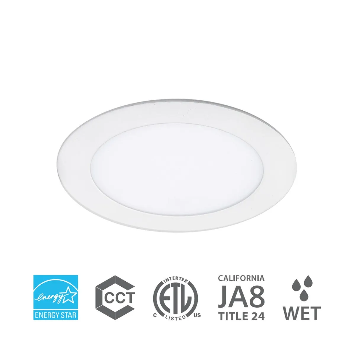 Lotos Wafer-Thin 4 Inch Canless LED Recessed Light, 725 Lumens, Selectable CCT, 120-277V