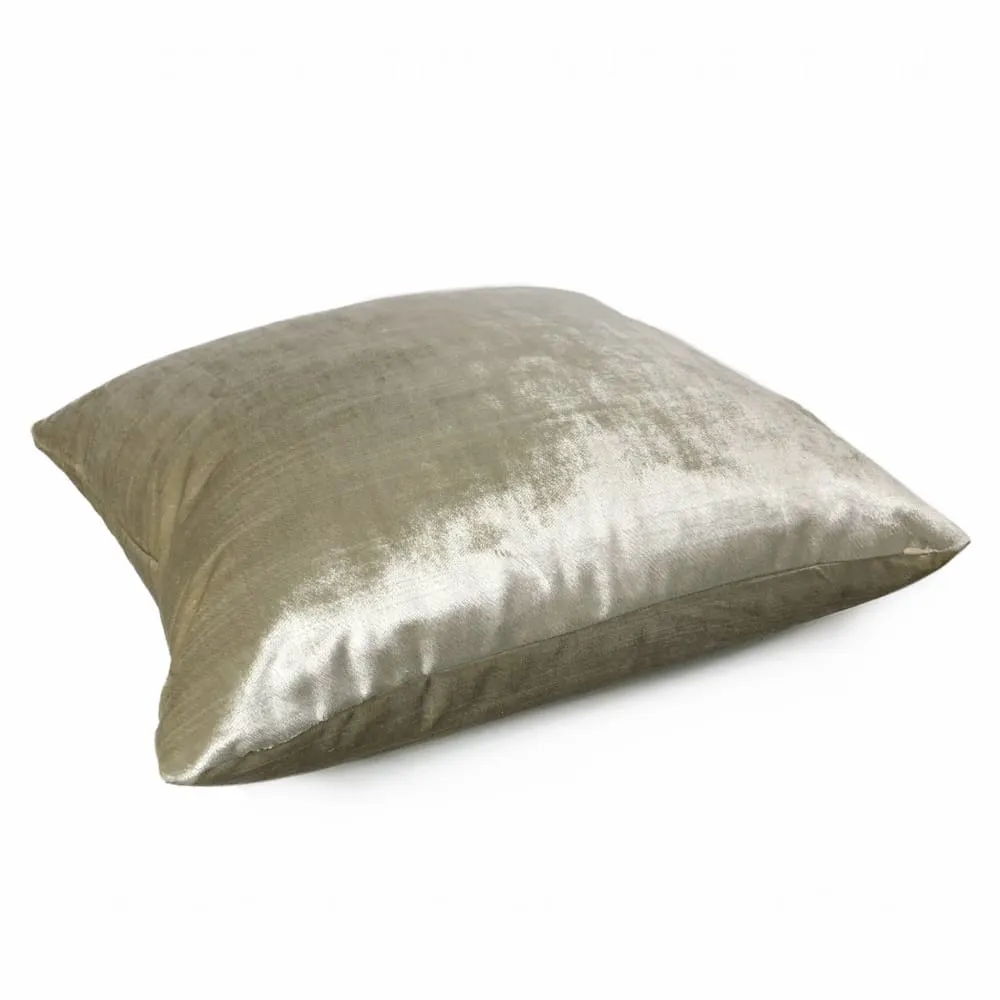 Lumos Oyster Light Cream Beige Velvet Pillow Cover