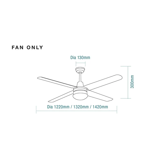 Martec Precision 52in 132cm Ceiling Fan White