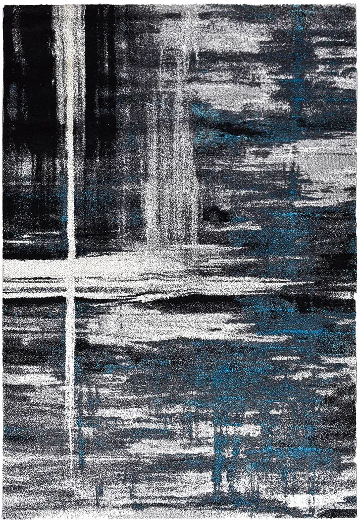 Millard 347 Light Grey Turquoise Rug by Austex