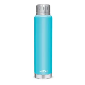 Milton Elfin 750 Thermosteel 24 Hours Hot and Cold Water Bottle, 750 ml, Light Blue | Leak Proof | Easy to Carry | Office Bottle | Hiking | Trekking | Travel Bottle | Gym | Home | Kitchen Bottle