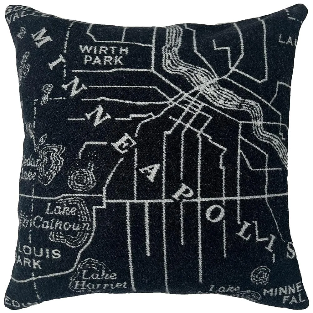 Minneapolis-Saint Paul Map Pillow Case