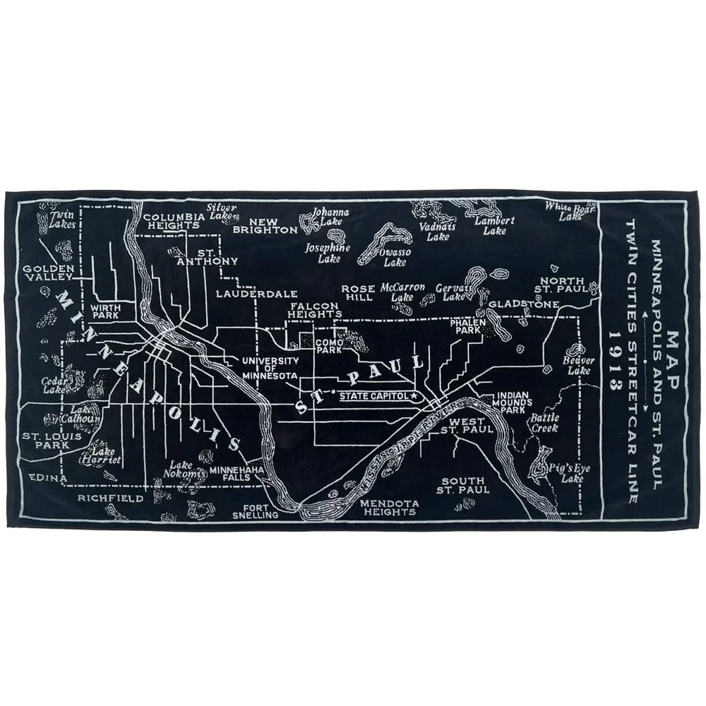 Minneapolis-Saint Paul Map Towel