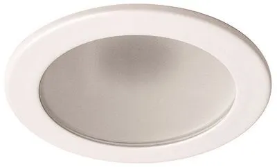 Monument 4 Inch  Recessed Vapor Trim Low Voltage Frosted Glass With White Ring 4-7/8 X 3-1/2 Inch