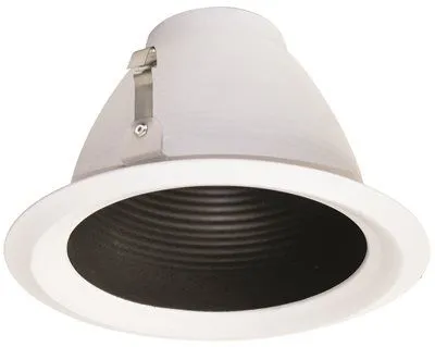 Monument 6 Inch  Recessed Airtight Baffle Trim Black 7-1/2 X 5-3/8 Inch  Br30/Par30