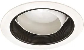 Monument 6 Inch  Recessed Regressed Eyeball Trim White With Black Baffle 7-3/4 X 4 Inch  Br30/Par30