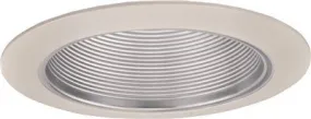 Monument Recessed Lighting 5 Inch  Chrome Metal Baffle With White Metal Trim Ring