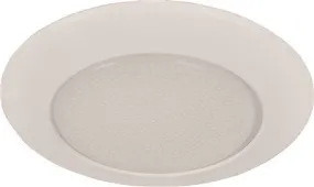 Monument Recessed Lighting 5 Inch  White Metal Vapor Trim With Albalite Lens