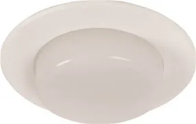 Monument Recessed Lighting 5 Inch  White Metal Vapor Trim With Drop Opal Lens