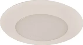 Monument Recessed Lighting 6 Inch  Albalite Frosted Lens With White Metal Trim Ring Used In Shower Or Wet Location