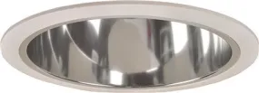 Monument Recessed Lighting 6 Inch  Alzak Chrome Reflector With White Trim Rings