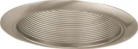 Monument Recessed Lighting 6 Inch  Brushed Nickel Baffle With Brushed Nickel Trim Ring