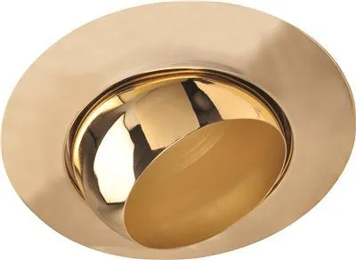 Monument Recessed Lighting 6 Inch  Eyeball With Metal Trim Ring Polished Brass