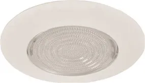 Monument Recessed Lighting 6 Inch  Fresnel Clear Glass With White Metal Trim Ring