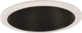 Monument Recessed Lighting 6 Inch  Nonmetallic Black Baffle With White Trim Ring