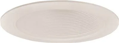 Monument Recessed Lighting 6 Inch  White Metal Baffle With White Trim Ring