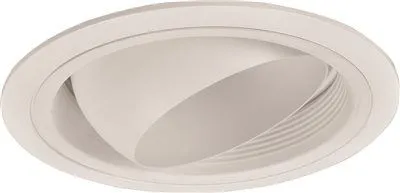 Monument Recessed Lighting 6 Inch  White Metal Semi-Regressed Eyeball With White Trim Ring