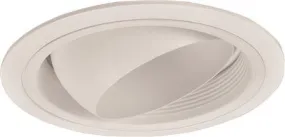 Monument Recessed Lighting 6 Inch  White Metal Semi-Regressed Eyeball With White Trim Ring